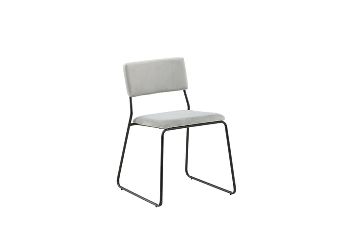 Venture Home Kenth Chair 2-pack - Black / Light Grey Velvet