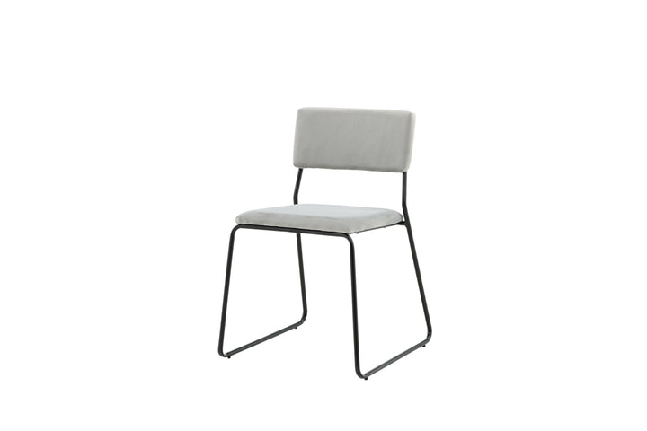 Venture Home Kenth Chair 2-pack - Black / Light Grey Velvet