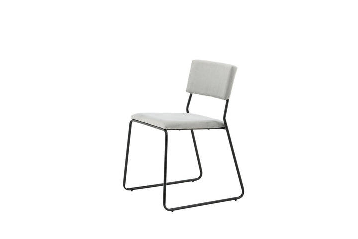 Venture Home Kenth Chair 2-pack - Black / Light Grey Velvet