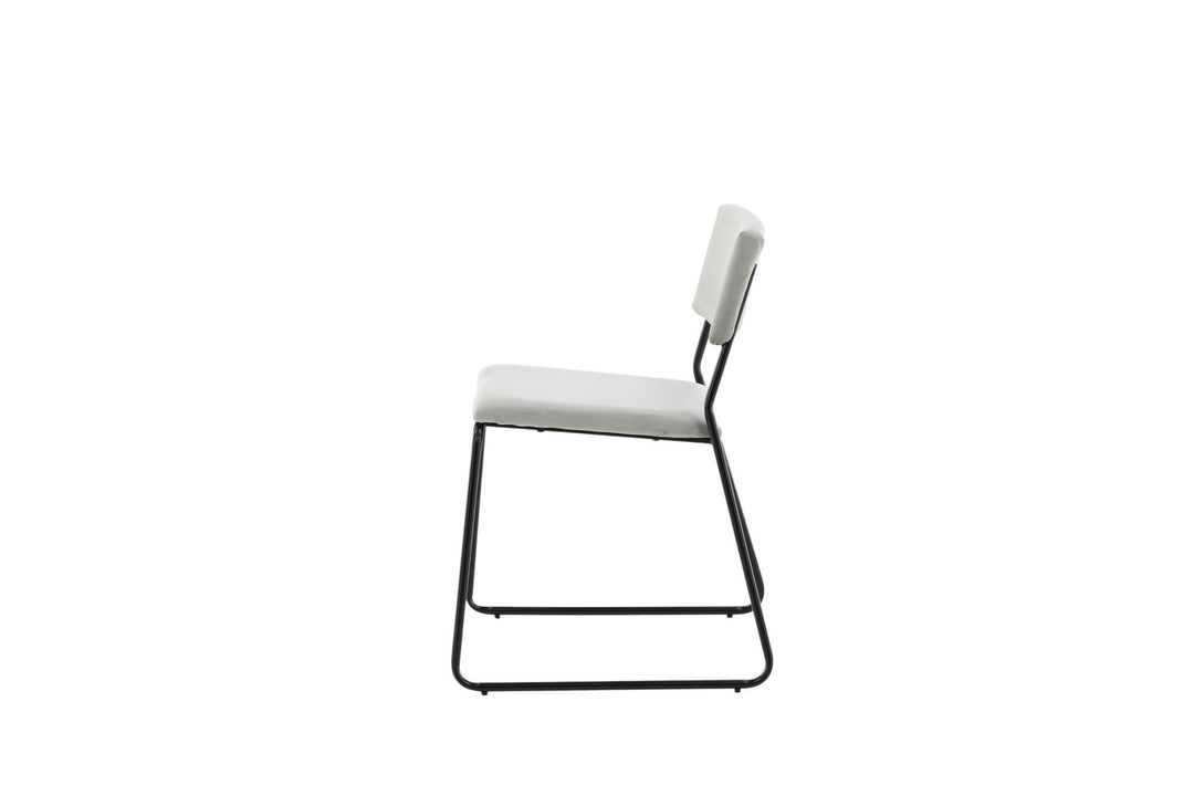 Venture Home Kenth Chair 2-pack - Black / Light Grey Velvet