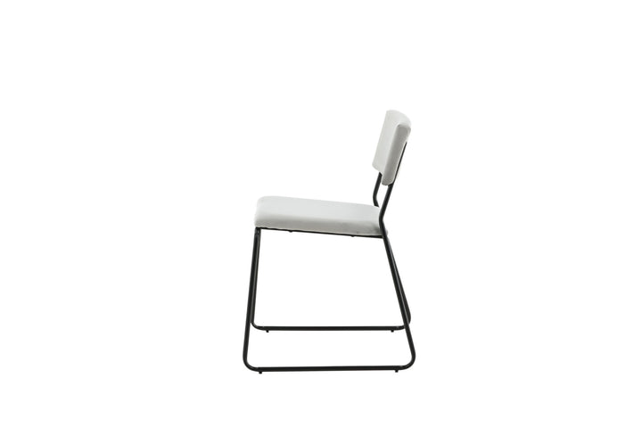 Venture Home Kenth Chair 2-pack - Black / Light Grey Velvet