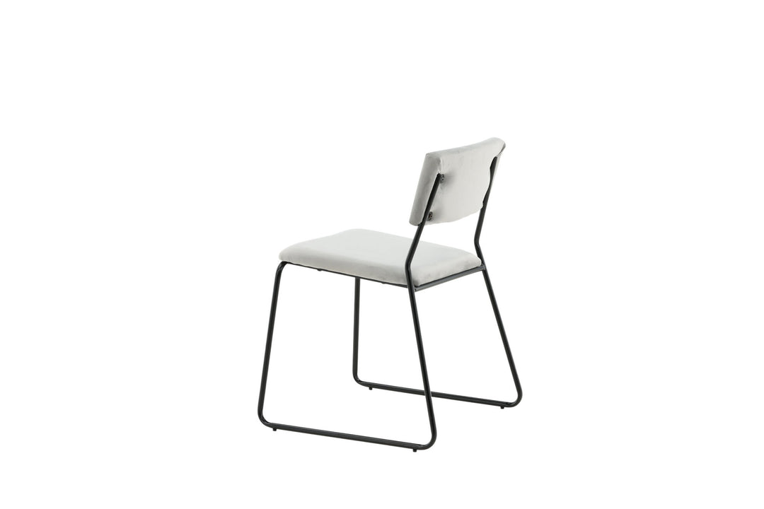 Venture Home Kenth Chair 2-pack - Black / Light Grey Velvet
