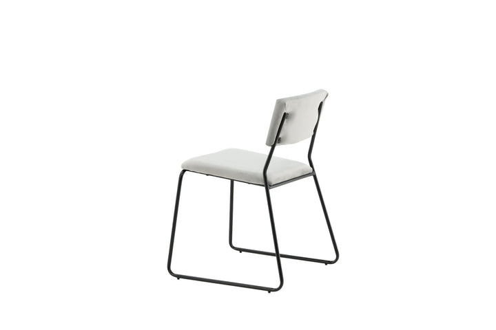 Venture Home Kenth Chair 2-pack - Black / Light Grey Velvet