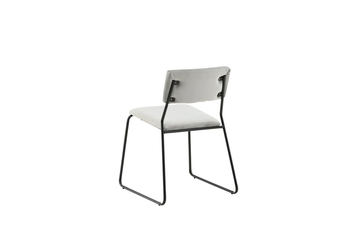 Venture Home Kenth Chair 2-pack - Black / Light Grey Velvet