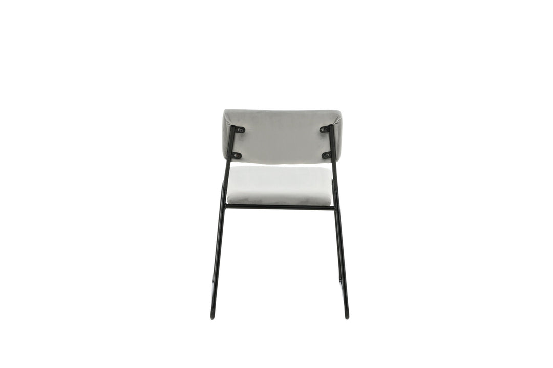 Venture Home Kenth Chair 2-pack - Black / Light Grey Velvet