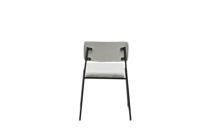 Venture Home Kenth Chair 2-pack - Black / Light Grey Velvet