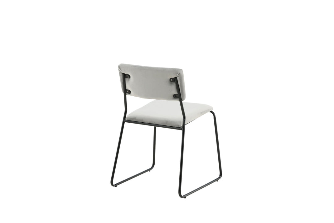 Venture Home Kenth Chair 2-pack - Black / Light Grey Velvet