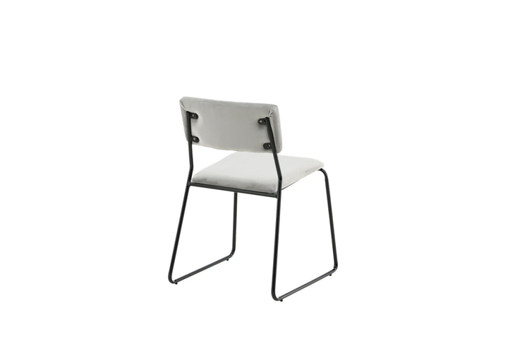 Venture Home Kenth Chair 2-pack - Black / Light Grey Velvet
