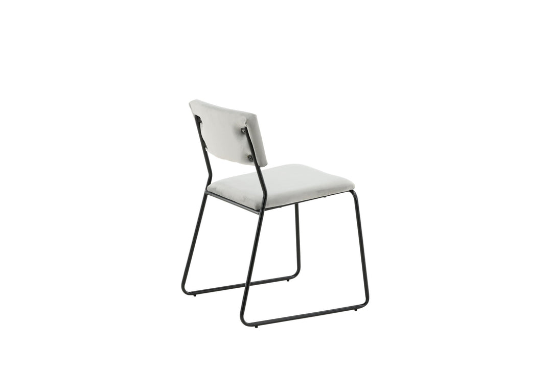 Venture Home Kenth Chair 2-pack - Black / Light Grey Velvet