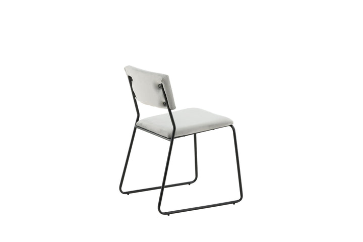 Venture Home Kenth Chair 2-pack - Black / Light Grey Velvet