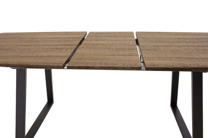 Venture Home Inca Matbord - Svart / Oljad Ek - 160/200*85*H75