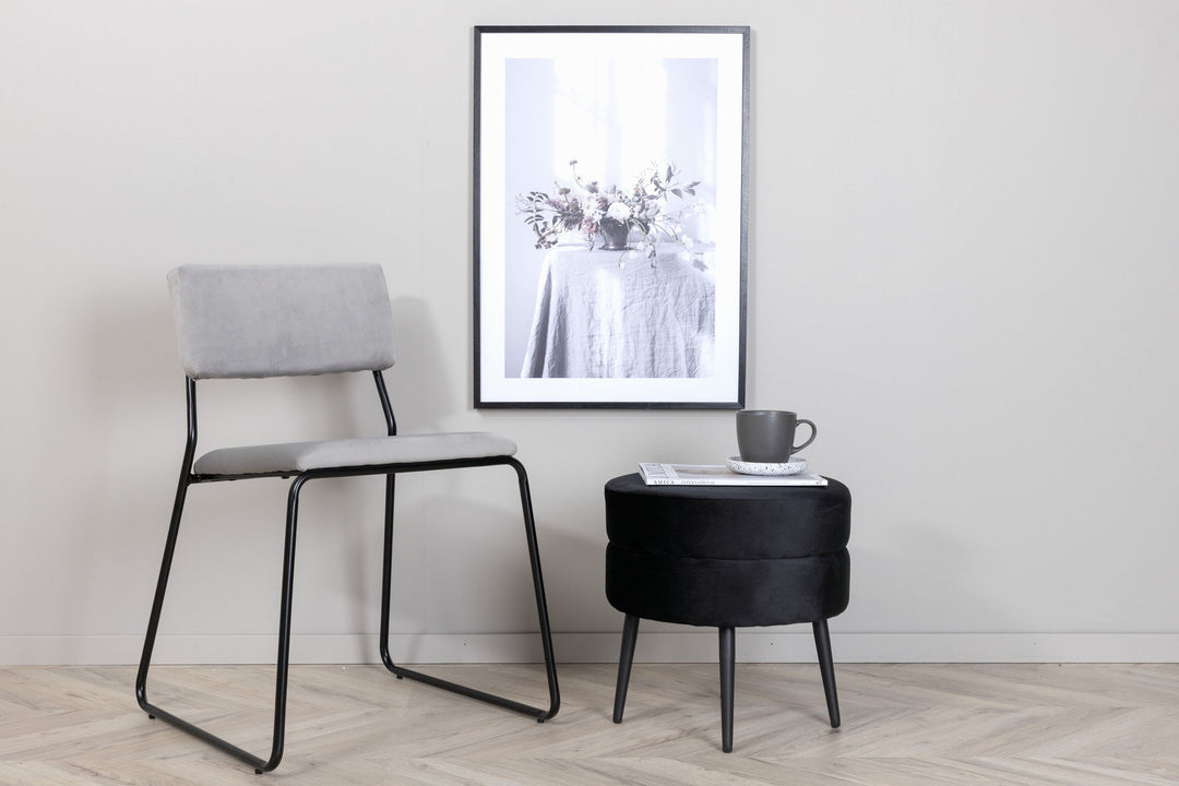 Venture Home Kenth Chair 2-pack - Black / Light Grey Velvet