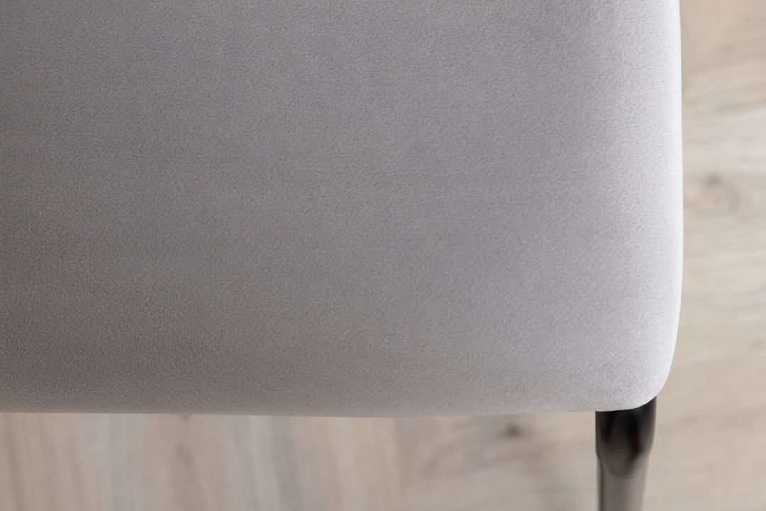 Venture Home Kenth Chair 2-pack - Black / Light Grey Velvet