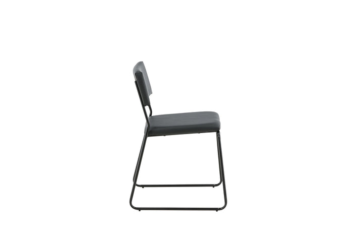 Venture Home Kenth Chair 2-pack - Black / Black PU