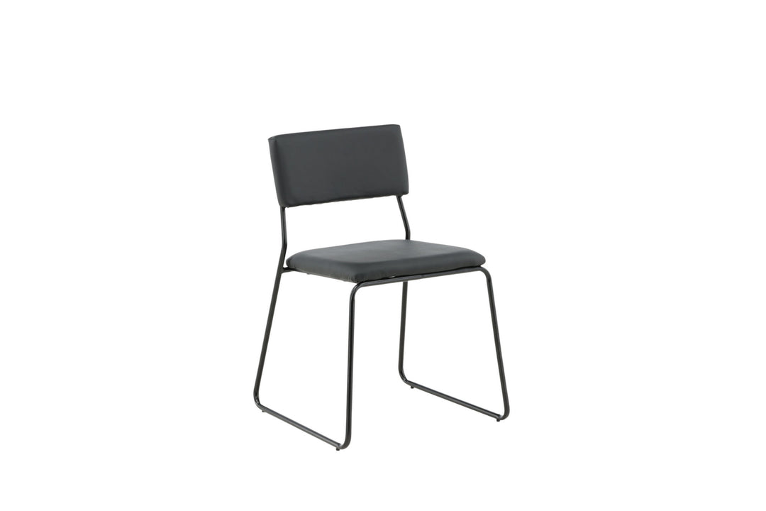 Venture Home Kenth Chair 2-pack - Black / Black PU