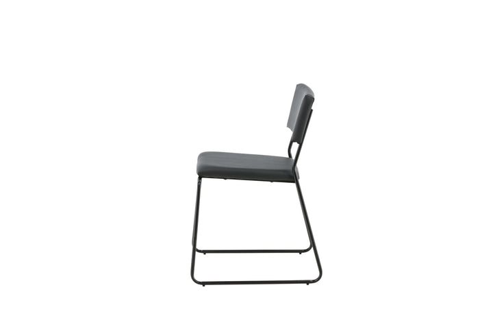 Venture Home Kenth Chair 2-pack - Black / Black PU