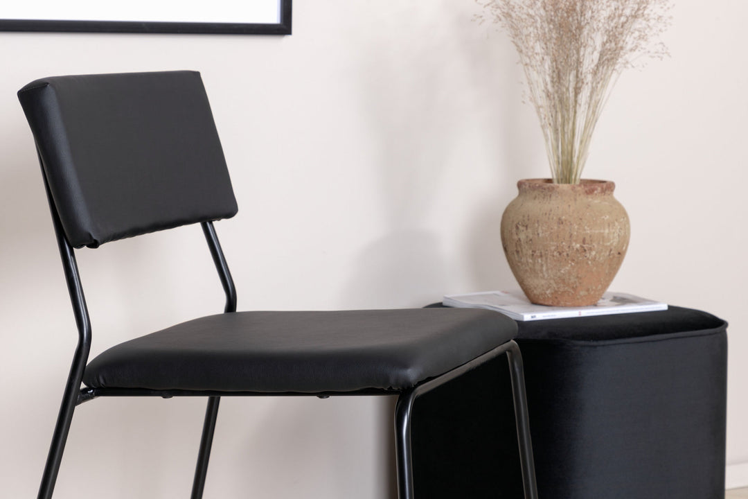 Venture Home Kenth Chair 2-pack - Black / Black PU