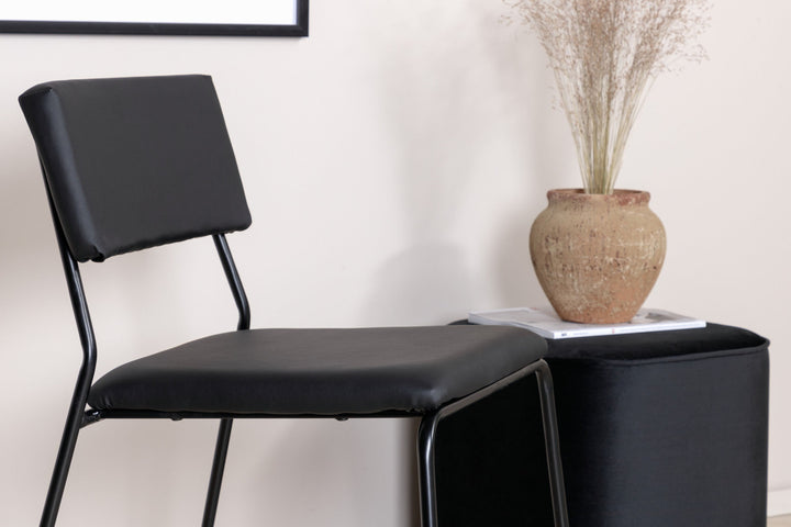 Venture Home Kenth Chair 2-pack - Black / Black PU