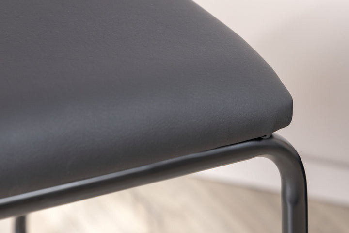 Venture Home Kenth Chair 2-pack - Black / Black PU