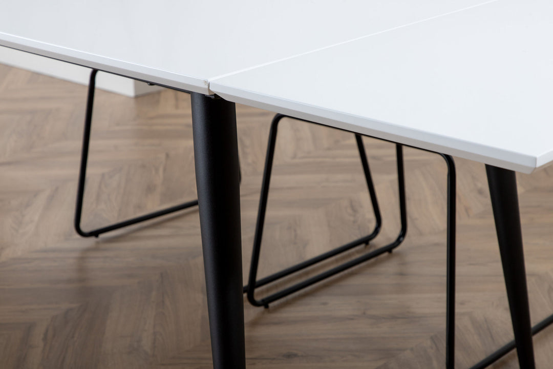 Venture Home Jimmy Dining Table - Black / White HPL - 195*76
