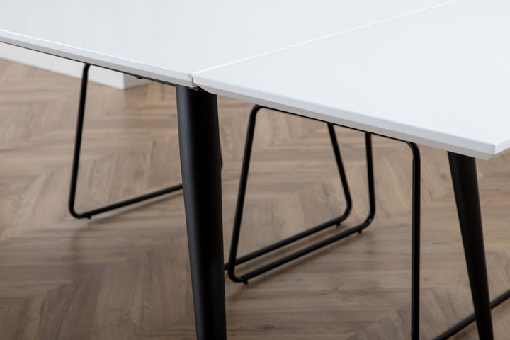 Venture Home Jimmy Dining Table - Black / White HPL - 195*76