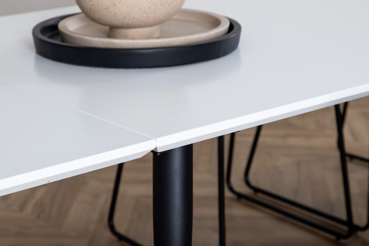 Venture Home Jimmy Dining Table - Black / White HPL - 195*76