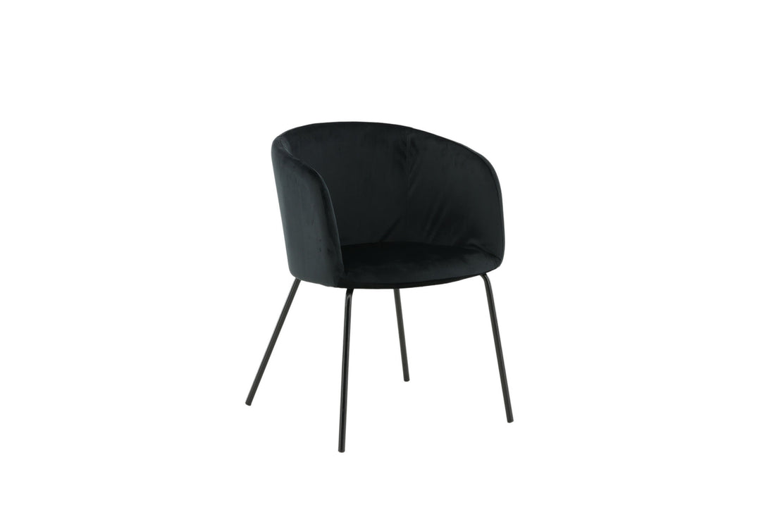 Venture Home Berit Chair - Black / Black Velvet