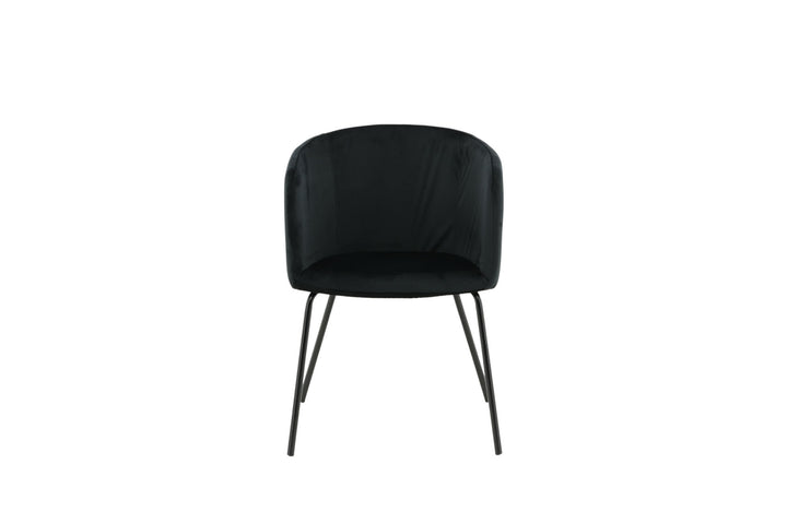 Venture Home Berit Chair - Black / Black Velvet