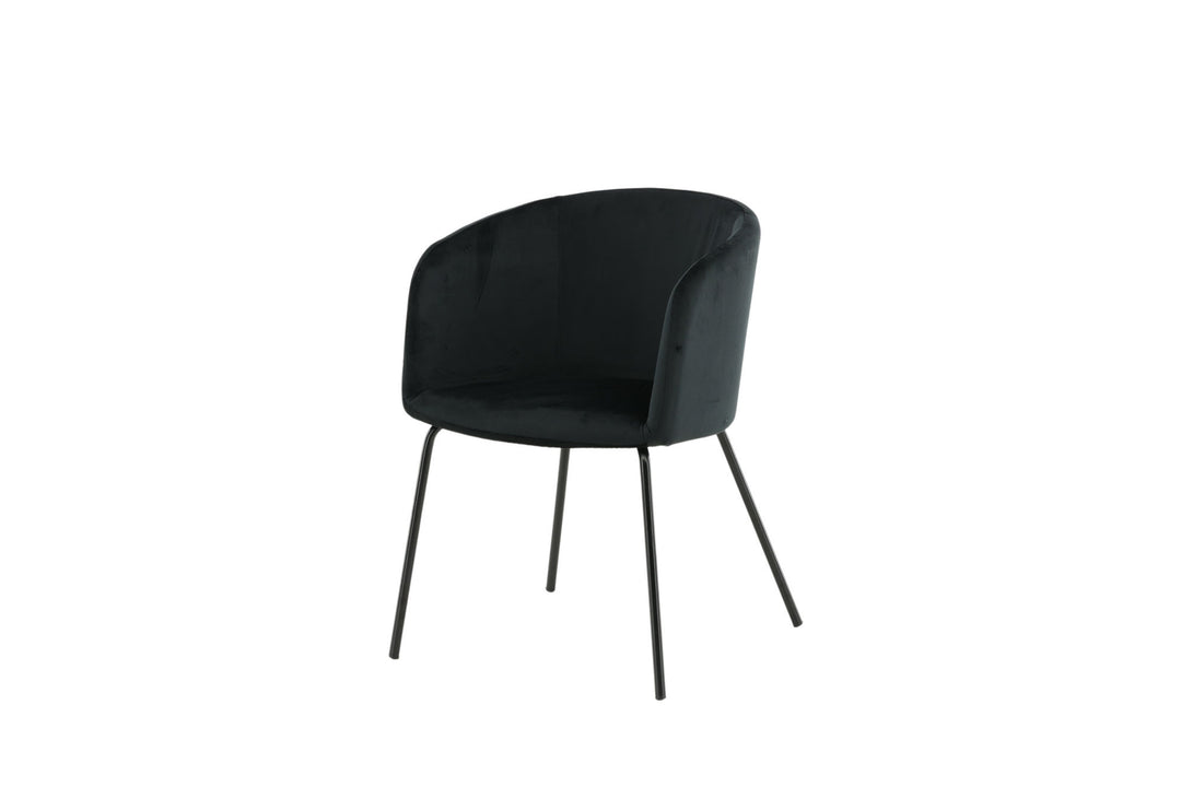 Venture Home Berit Chair - Black / Black Velvet