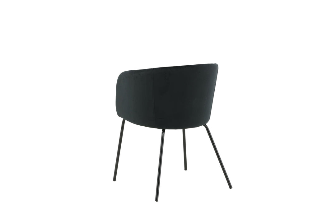 Venture Home Berit Chair - Black / Black Velvet