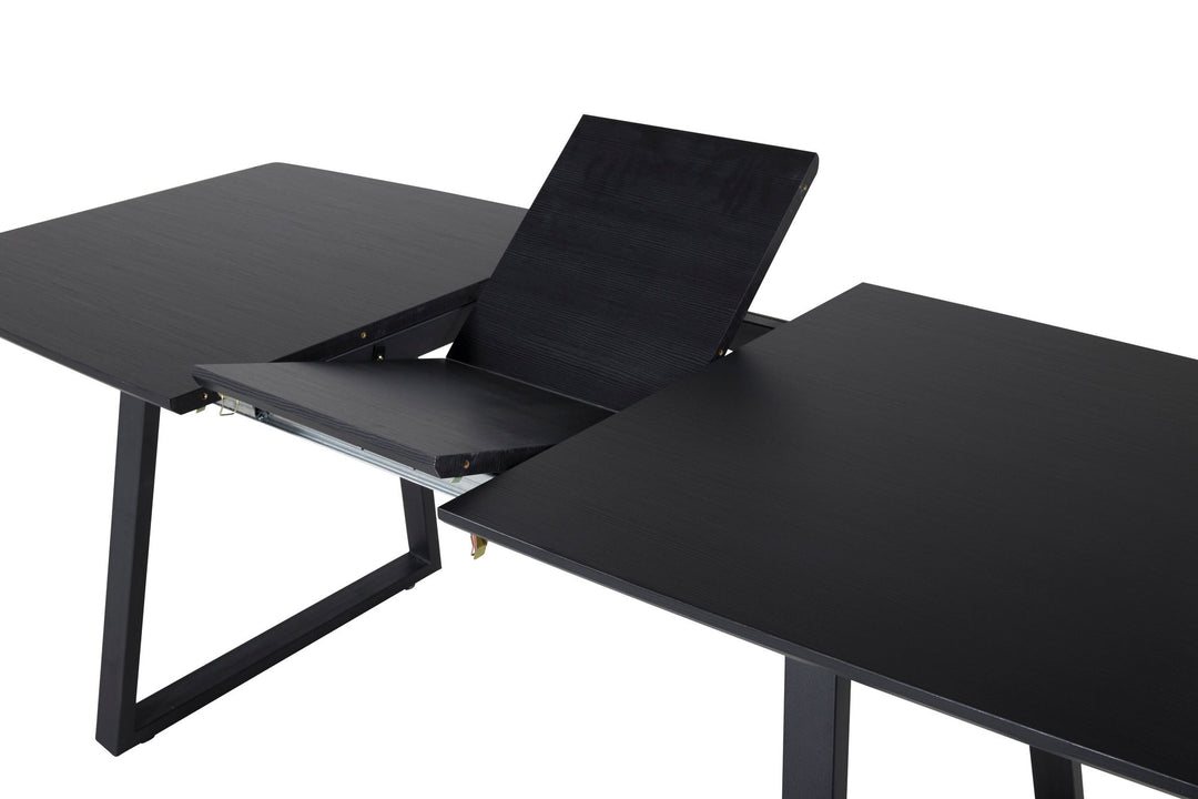 Venture Home Inca Extentiontable - Black top / black Legs