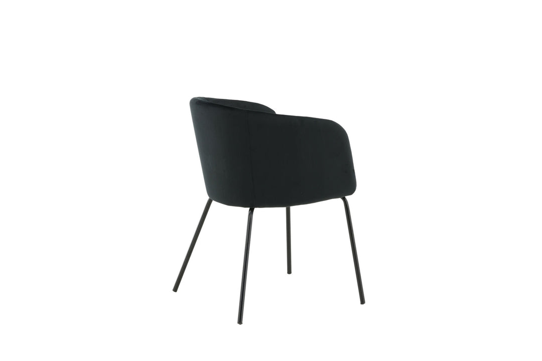 Venture Home Berit Chair - Black / Black Velvet
