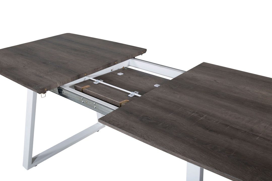 Venture Home Inca Extentiontable - grey "oak" / white Legs