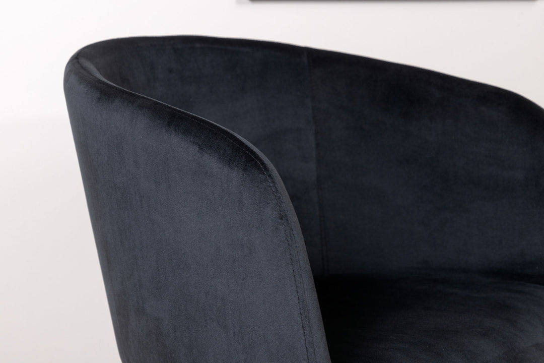 Venture Home Berit Chair - Black / Black Velvet