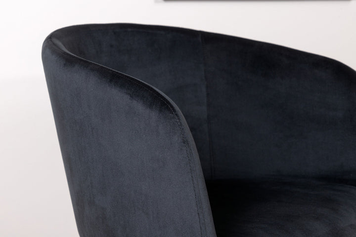 Venture Home Berit Chair - Black / Black Velvet