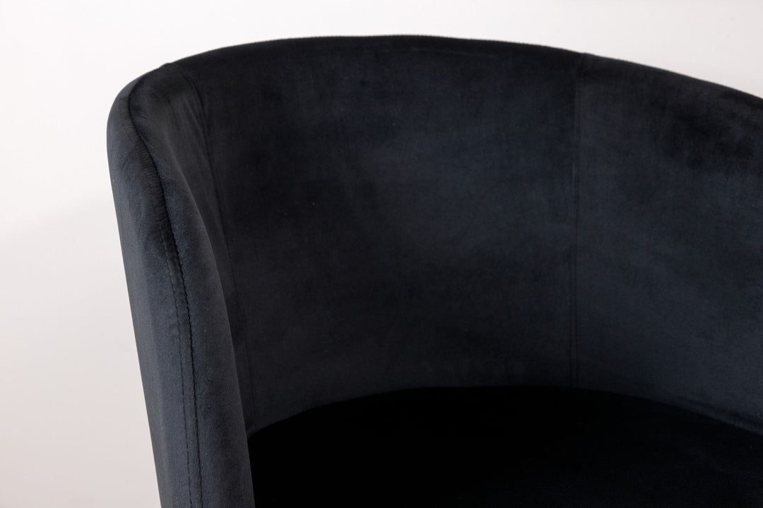 Venture Home Berit Chair - Black / Black Velvet