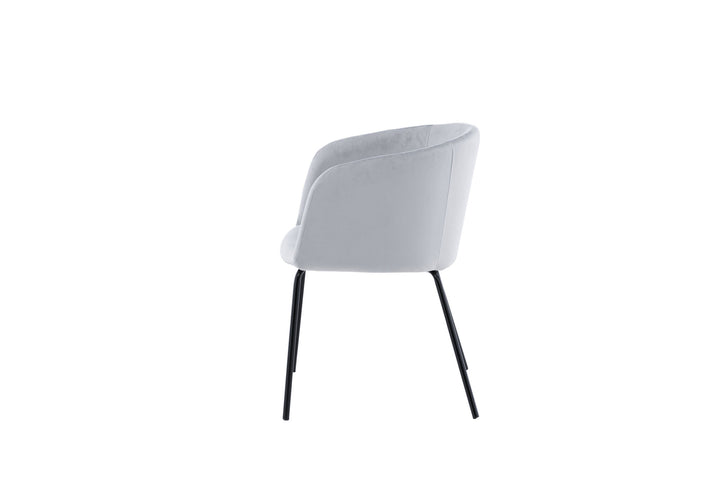 Venture Home Berit Chair - Black / Light Grey Velvet