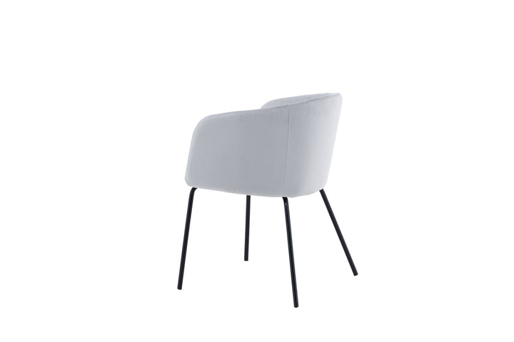 Venture Home Berit Chair - Black / Light Grey Velvet