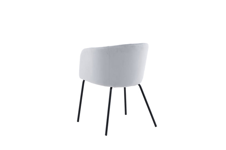 Venture Home Berit Chair - Black / Light Grey Velvet
