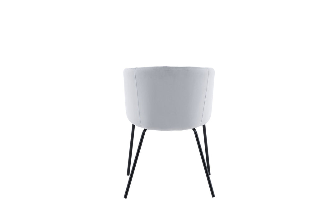 Venture Home Berit Chair - Black / Light Grey Velvet