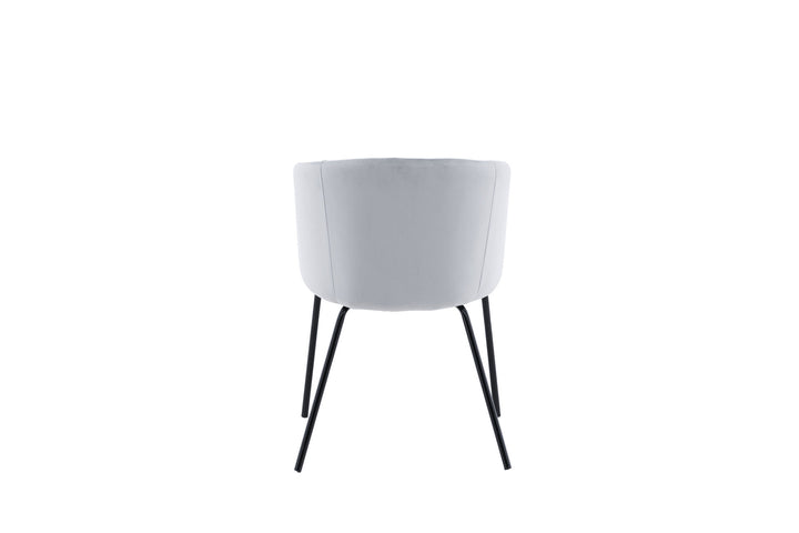 Venture Home Berit Chair - Black / Light Grey Velvet