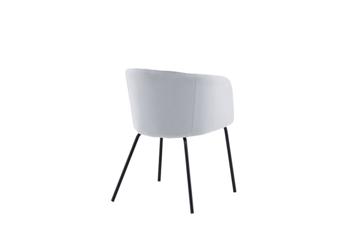 Venture Home Berit Chair - Black / Light Grey Velvet