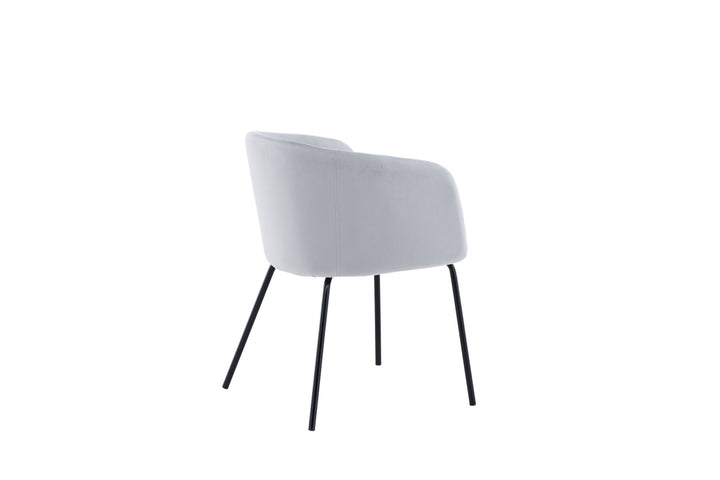 Venture Home Berit Chair - Black / Light Grey Velvet