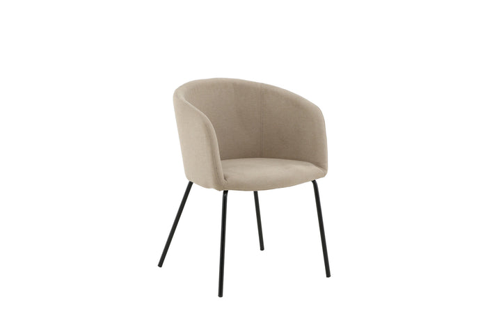 Venture Home Berit Chair - Black / Beige Fabric (Polyester linen )