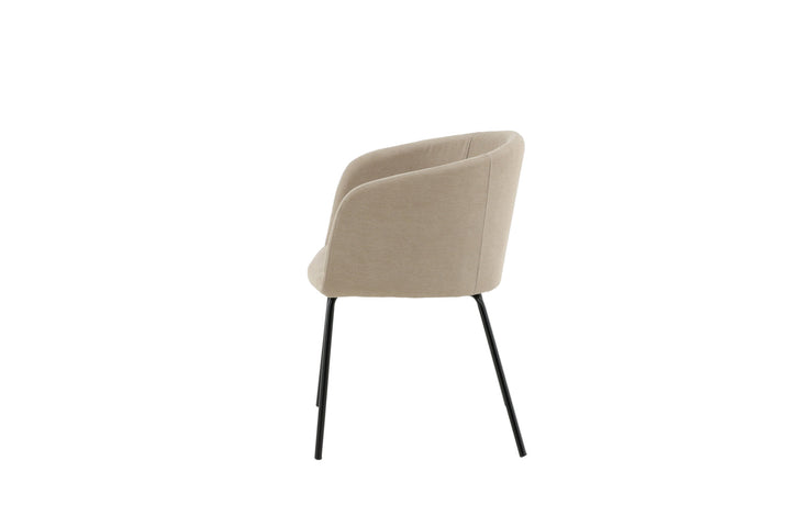 Venture Home Berit Chair - Black / Beige Fabric (Polyester linen )