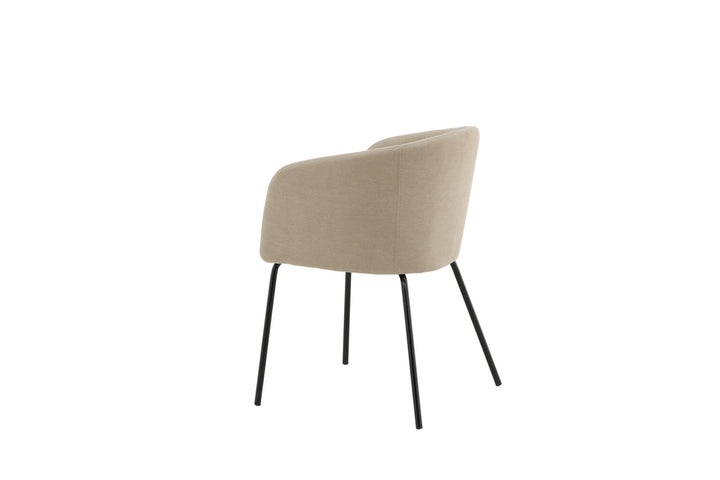 Venture Home Berit Chair - Black / Beige Fabric (Polyester linen )