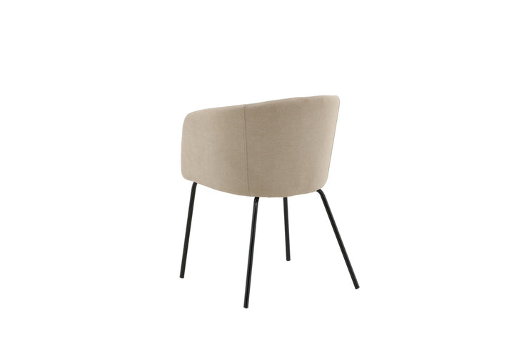 Venture Home Berit Chair - Black / Beige Fabric (Polyester linen )