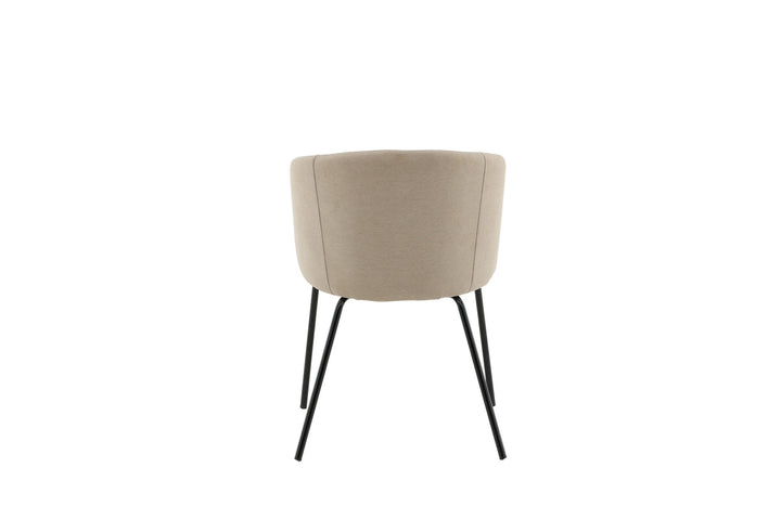 Venture Home Berit Chair - Black / Beige Fabric (Polyester linen )
