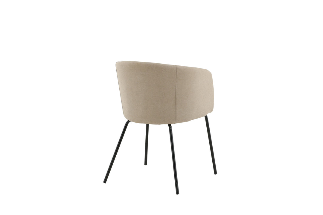 Venture Home Berit Chair - Black / Beige Fabric (Polyester linen )