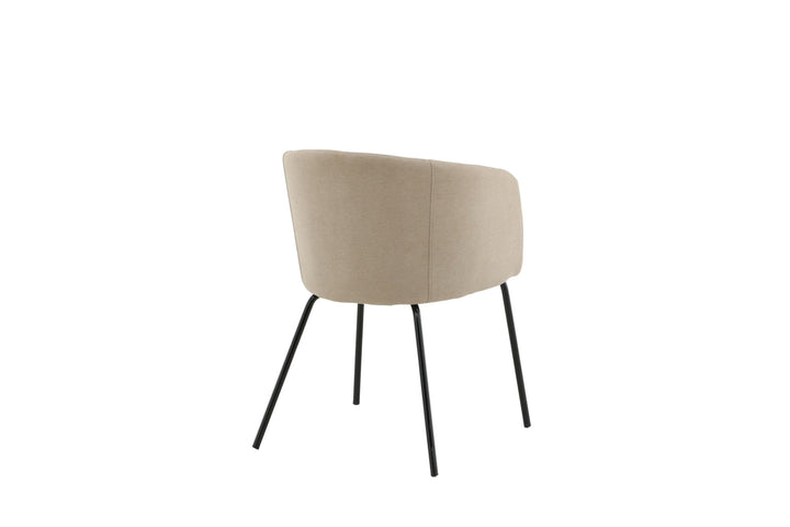 Venture Home Berit Chair - Black / Beige Fabric (Polyester linen )